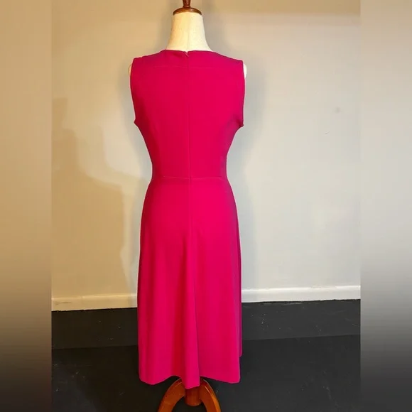 Elie Tahari Fuchsia Midi Dress - Picture 2 of 4